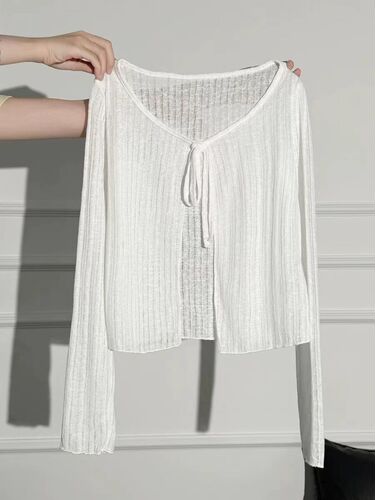 Summer new all-matching chiffon shawl with halter skirt outer, women's short sunscreen cardigan with straps and shoulders