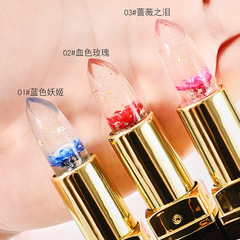 玫瑰時代鮮花果凍溫變口紅持久不沾杯不掉色滋潤繁花變色嘟嘟唇膏