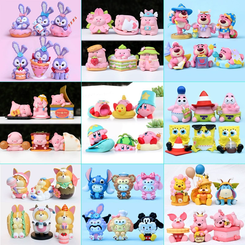 Q-version anime mini figure, cute character collectible, single blind-style figurine (61 g)