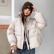 羽绒服女冬季立领新款韩版小个子宽松面包服短款加厚保暖外套潮