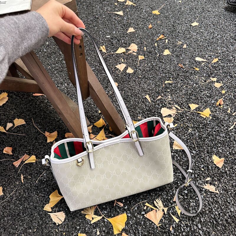 Cross-border GG Emblem Gucci classic monogram tote bag, shoulder bag, adjustable shopping bag, underarm handbag Cross-border GG Emblem Gucci classic monogram tote bag, shoulder bag, adjustable shopping bag, underarm handbag