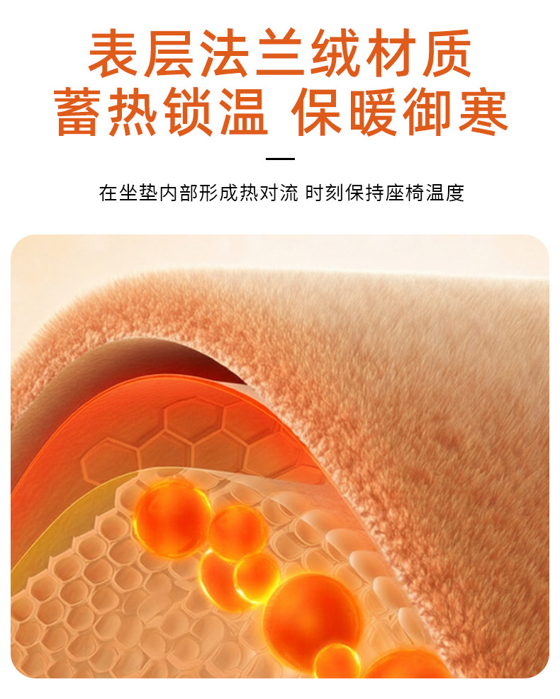 Spot Car Winter Seat Cushion Front and Rear Non-Slip Warm Soft Flannel Anti-Freeze Car Velvet Seat Cushion Cover