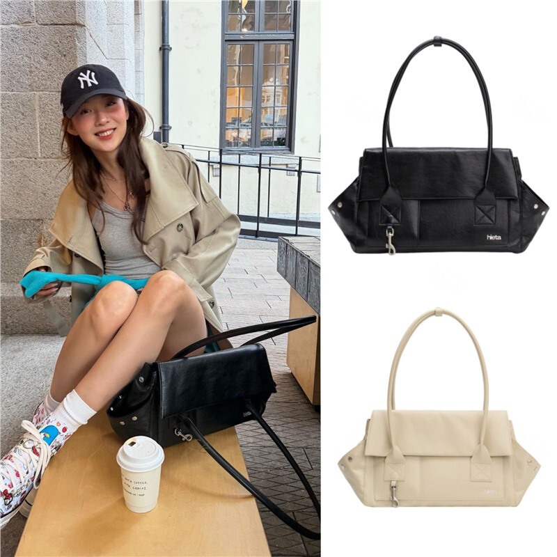 Hieta Korean Designer Niche Flip-Top Shoulder Bag Underarm Tote Bag Hieta Korean Designer Niche Flip-Top Shoulder Bag Underarm Tote Bag