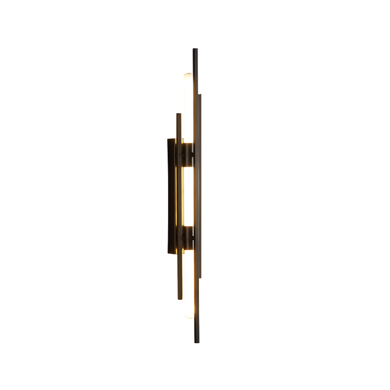 Carga libre lujo lámpara de pared de cabezal de cama cableado dormitorio TV escalera lámpara de pared de fondo pared de bronce larga sala de estar toda la luz