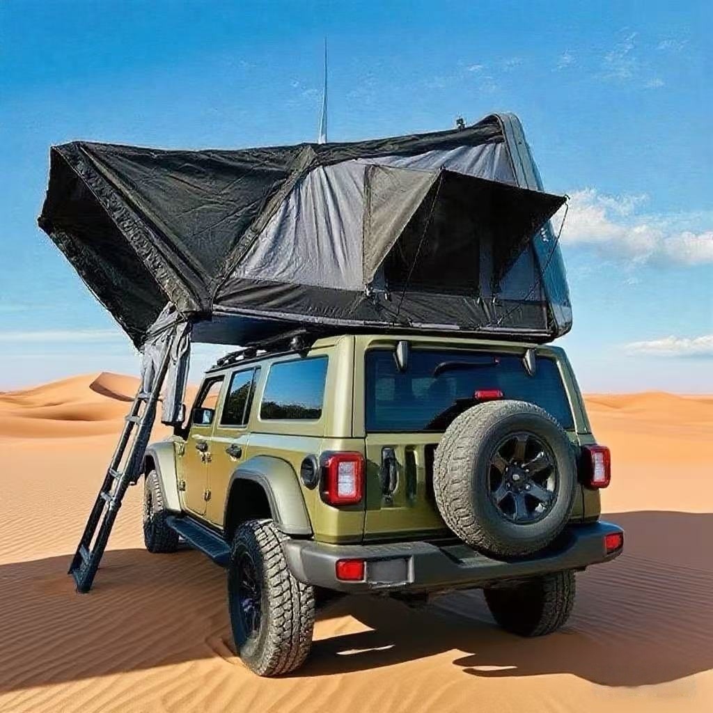 Car-Mounted Tent with Side-Flip Design, Fully Automatic Quick-Opening Abs Aluminum Alloy Hard Top Suv Outdoor Camping Car Roof Tent