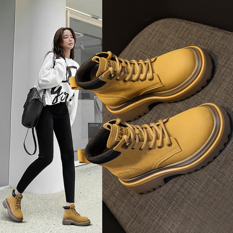 Martin Boots for Women 2026 Autumn Women's Shoes Retro Motorcycle European and American Style Leather Short Work Boots British Style Versatile Women's Boots