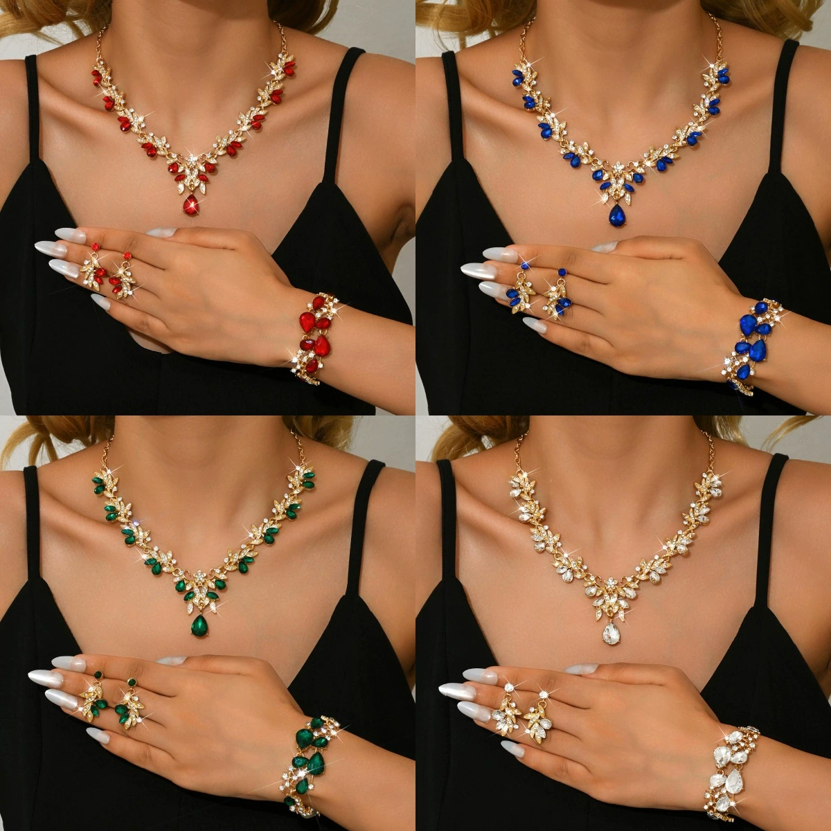 Европейский и американский взрыв ретро элегантный цветок пресноводный жемчуг с бисером ожерелье серьги набор дикие женские цепочки ключицы женский