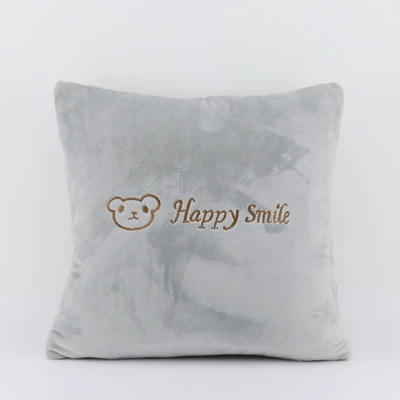 Neck Pillow, Car Interior Accessories, Car — Headrest - one-gray-crystal-velvet-pillow-letter-bear-head