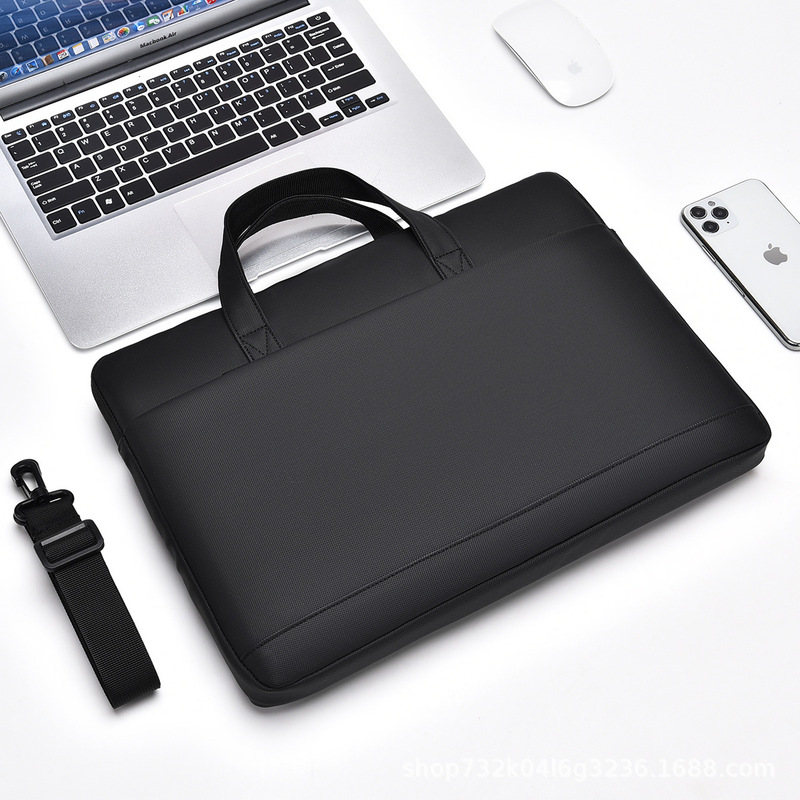 Waterproof handbag 14-inch 15-inch computer protective case high-grade men's shoulder bag lightweight laptop bag