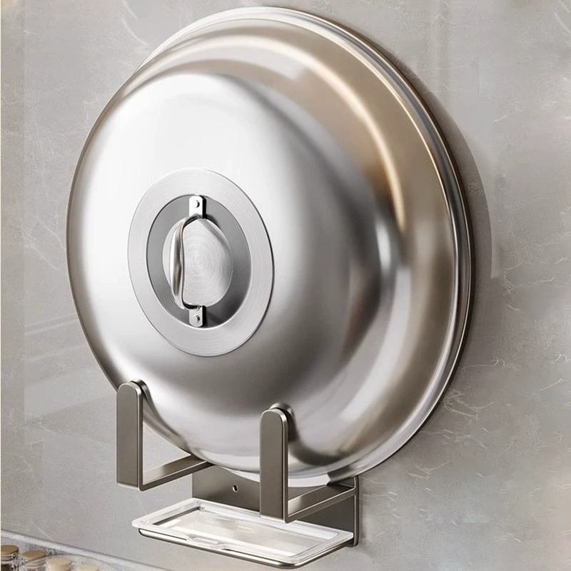 Punch-free Kitchen Rack For Rural Large Pot Lid Rack Wall-mounted Wall Rack Holder Cutting Board Chopping Board Storage