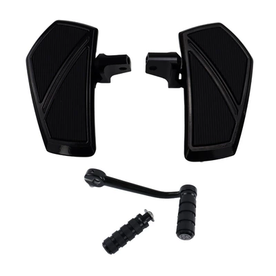 Suitable for Bmw R18 Dreamer Founding Edition Modified Front Pedal Phantom Aluminum Alloy Pedal Gear Lever (Motorcycle pedals) - black-front-pedal-black-gear-lever