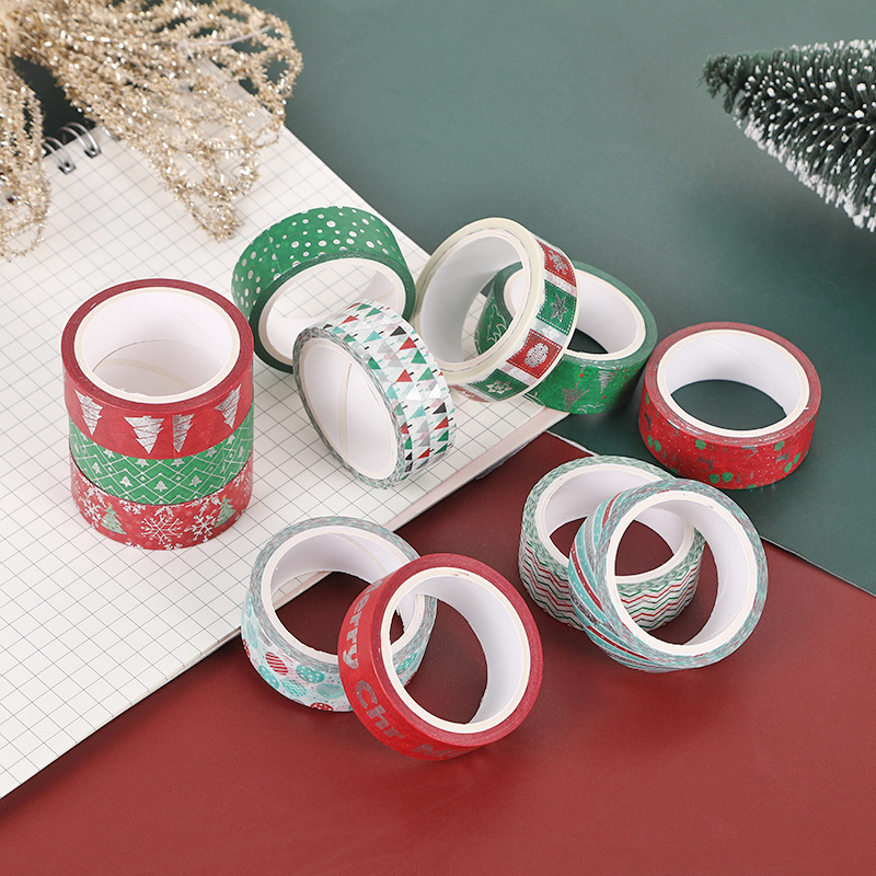 クロスボーダー卸売りクリスマスと紙テープ多スタイルdiy手帳装飾道具素材欧米クリスマスシール