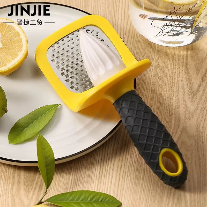 不锈钢柠檬刨多功能二合一手动榨汁器具旋转柠檬压汁器厨房小工具
