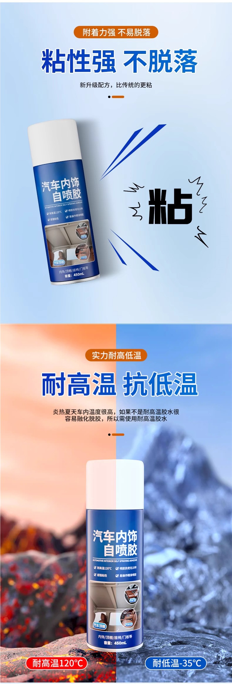 Special Adhesive for Repairing Car Headliner Fabric Detachment, No Need to Dismantle the Roof Fabric, Self-Adhesive Spray Glue for Modification and Renovation, Clips