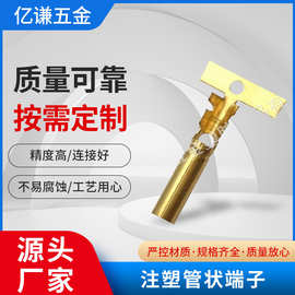 东莞工厂五金铜管端子双铆 2.35圆管 注塑管状 双铆接结构