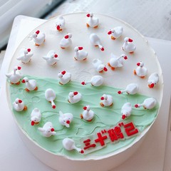 Internet-famous 3D Mini Goose Creative "Twenty & Still Kicking" 30th Birthday Cake Baking Decorative Display Piece
