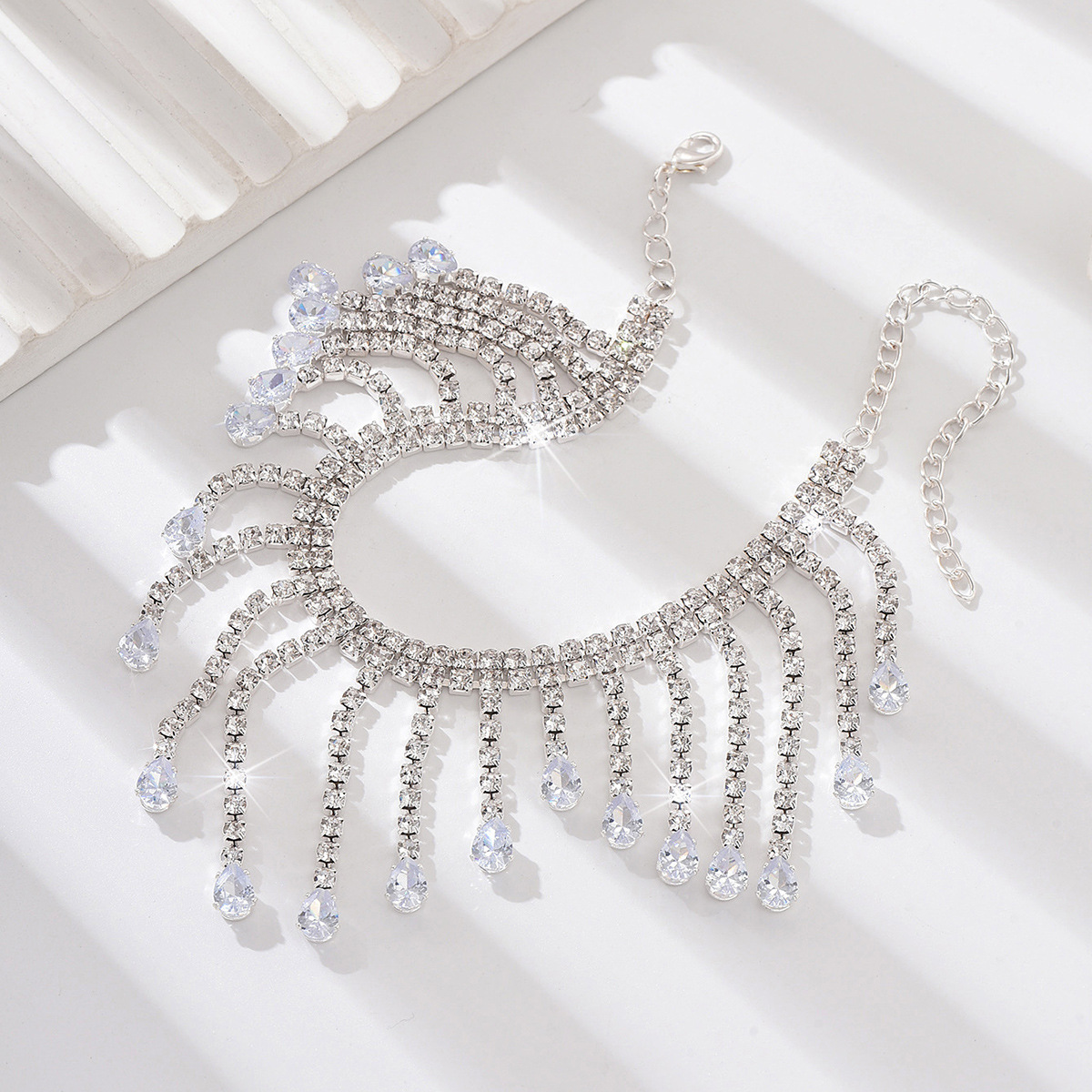 Aliexpress moda transfronteriza europea y americana tobillas de brillo verano versátil nuevos accesorios de zircon accesorios de moda para mujeres pie de moda