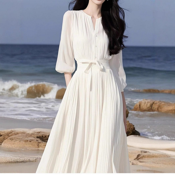 summer elegant shiffon long skirt