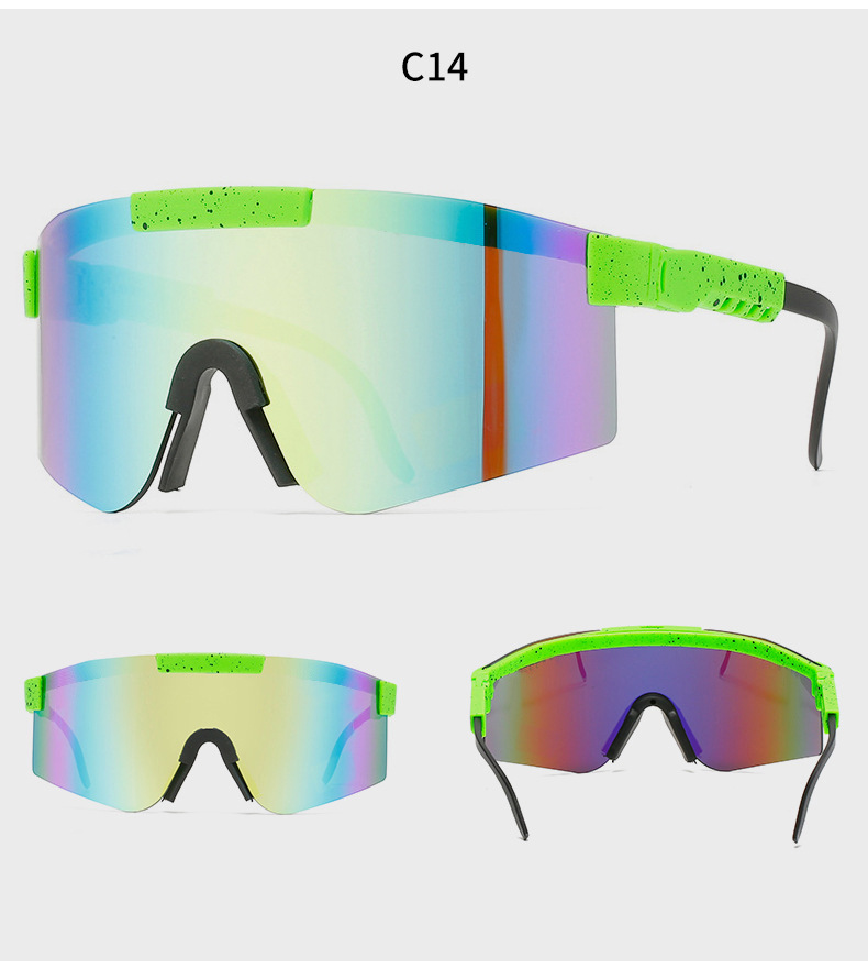 90g Weight Half Frame Glasses Structure Sunglasses Classification Tac, UV400 Protection Lens Material Biker Glasses Style Travel, Fishing Occasion All Seasons Season Unisex Gender Grey, Black Color Exaggerated Punk Streetwear Color Block Tac UV400 Protection Biker Half Frame Sports Sunglasses 20