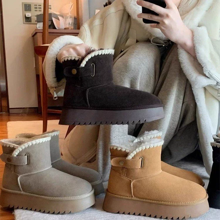 Woven winter non-slip keep warm boots, 2024 years