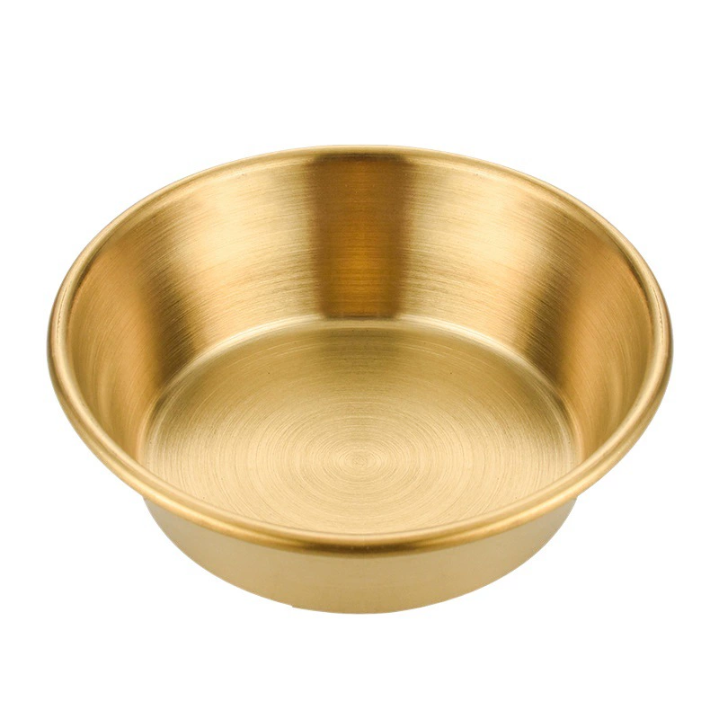 Тарелка для приправ из нержавеющей стали 304 в Корейском стиле Магазин барбекю Картофель фри Тарелка для томатного соуса Западный стейк Многоцелевая круглая тарелка для соуса