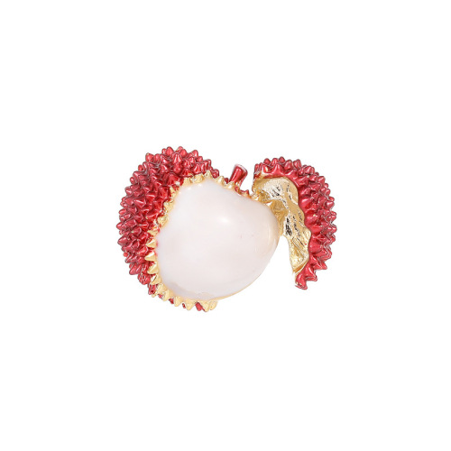 Creative design fruit lychee small brooch small brooch lapel pin multi-purpose cardigan anti-exposure shawl silk scarf button