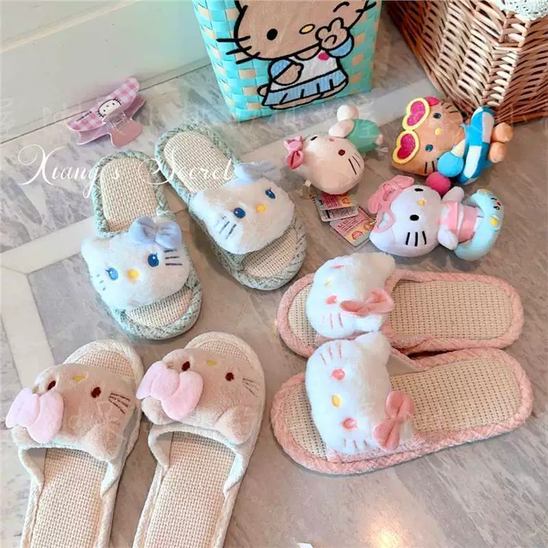 Новые ценные сладкие котики мультфильм милый котёнок одна строка поддержка на улице дом пляж плоская подошва комфорт