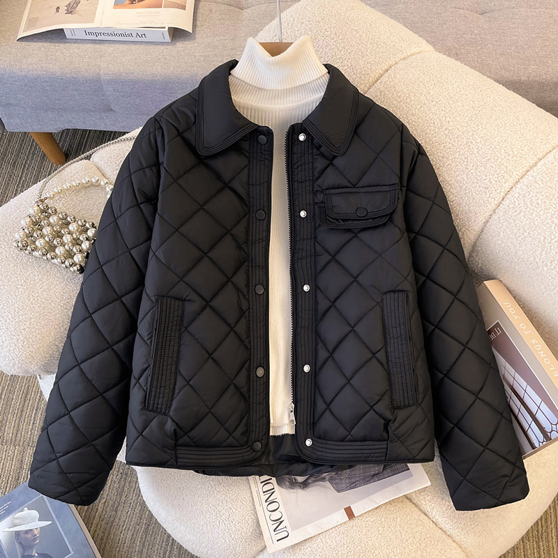 2025 여성용 다운 재킷 새로운 겨울 여성 코트 퀼트 탑 루즈 코튼 재킷 한국 스타일 짧은 코튼 재킷