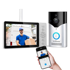 Srihome 400 万 HD ビデオ ドアベル 5inch スクリーン ドアベル ビルディング インターホン モニター ホーム 盗難防止