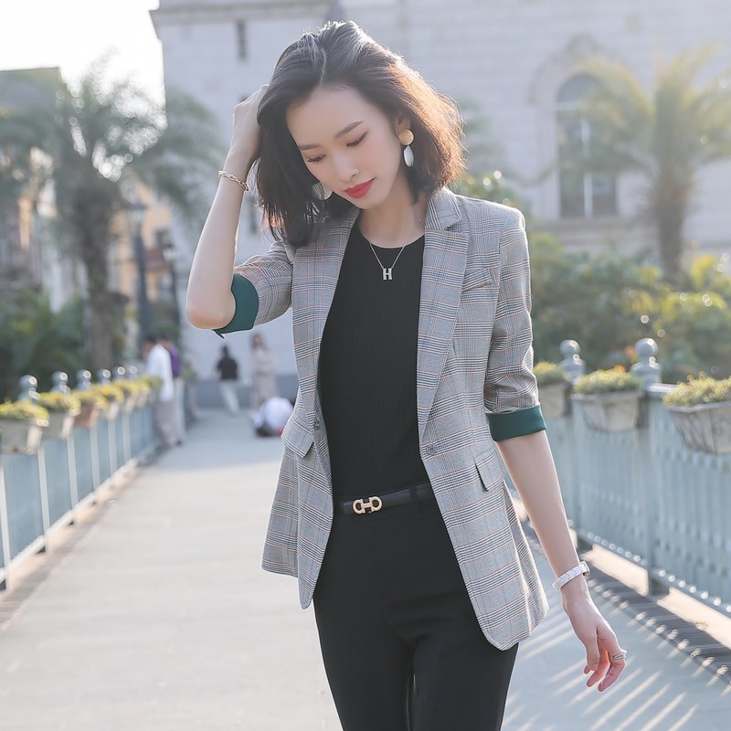 Autumn summer thin classic suit jacket for leisure
