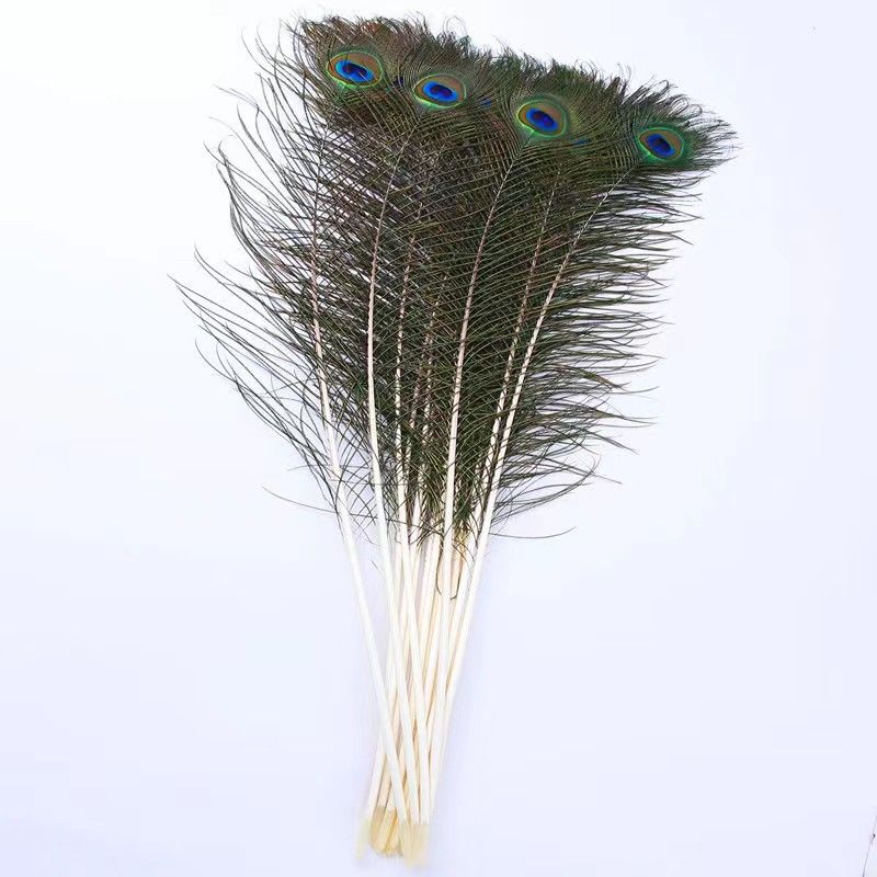 Plumas de pavón real plumas naturales materiales DIY de alta calidad decoración porche ornamentos plumas verdaderas decoración para el hogar para el budista plumas de pavón