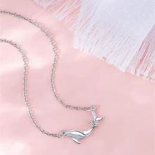 泰晟S925纯银鲸鱼项链饰品女韩系简约气质锁骨链一件代发新款礼物