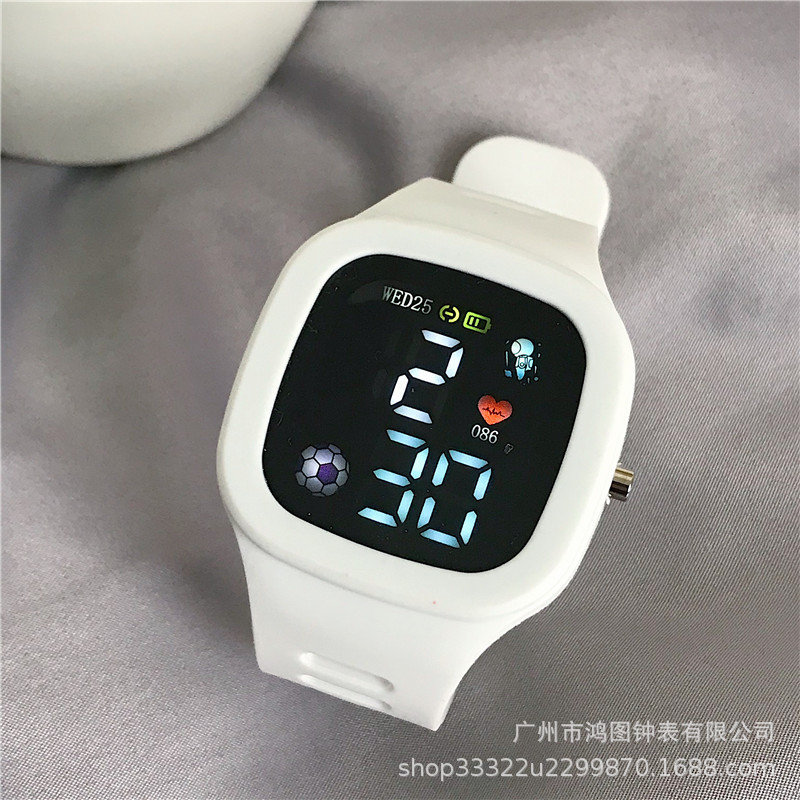 Fiesta del estudiante estilo fresco reloj ins estilo nicho estilo de la Universidad Klein azul neto rojo hermoso cuadrado jalea reloj