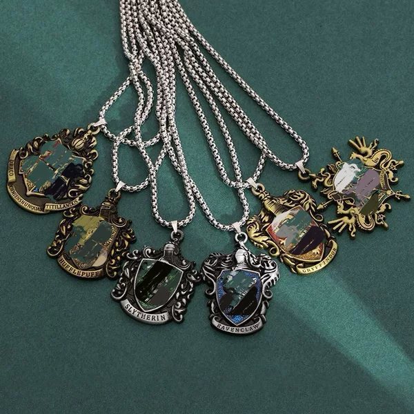 Harry Potter Series Four Houses Rotating Pendants: Gryffindor, Ravenclaw, Slytherin, Hufflepuff