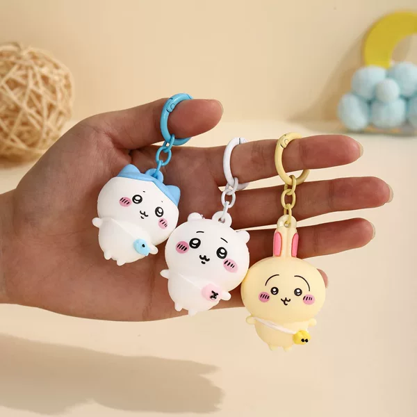 Usagi 3D pendant, Chiikawa pendant, cute Usagi and Hachiware plush keychain, mini doll pendant