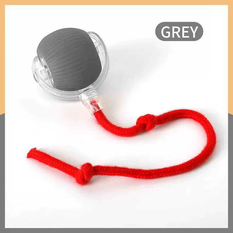 Interactive smart pet toy ball, automatic jumping with sounds, replaceable rope/tail options
