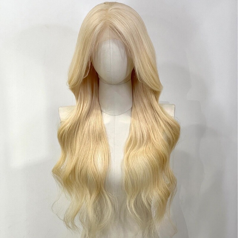 Front lace wig women's long hair mid-length long curly hair Big Wave Full Head wig wholesale hair generation