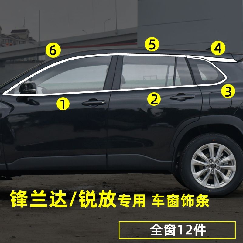Suitable for Toyota Fenglanda Window Trim Strips Corolla Ruifang Modified Door and Window Edge Strips Stainless Steel Decorative Bright Strips