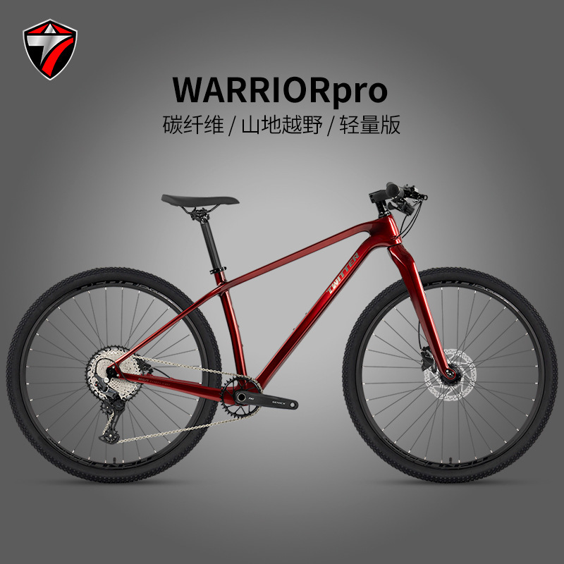 Carbon Fiber Mountain Bike Warriorpro Lightweight Version M6100-12-Speed Shanma Bicycle with Oil Disc Brakes