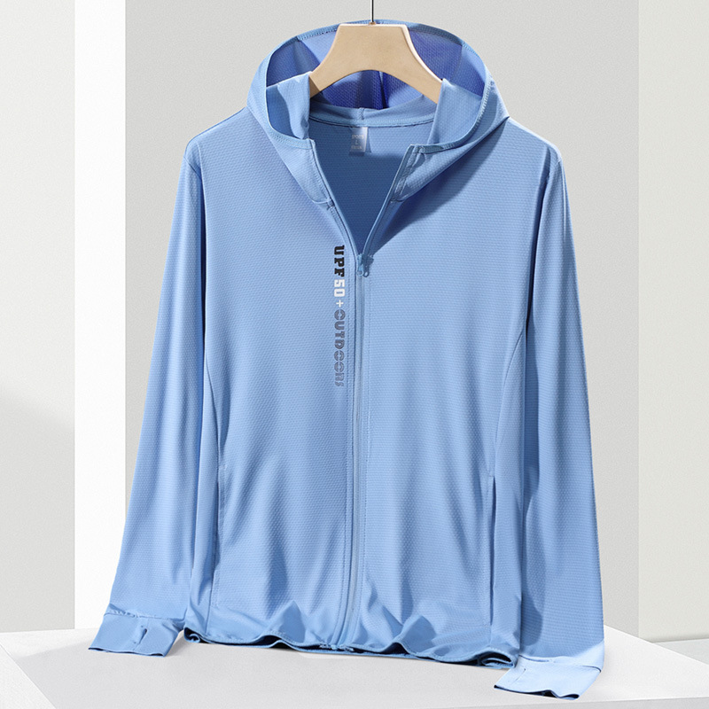 Upf50+ Hooded Sun Protection Jacket for Men, Summer Ice Silk Thin Quick-Dry Sports Outdoor Stylish Jacket Top Upf50+ Hooded Sun Protection Jacket for Men, Summer Ice Silk Thin Quick-Dry Sports Outdoor Stylish Jacket Top