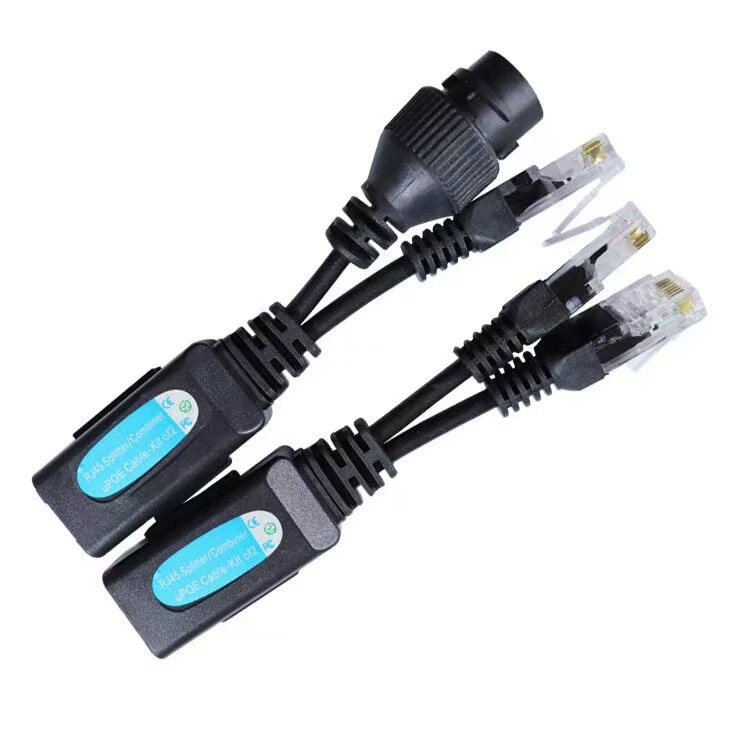 (Price for 1 Pair) Network Cable Splitter Upoe Splitter 1 to 2 Channels, One Line Transmits 2 Channels of Network Data