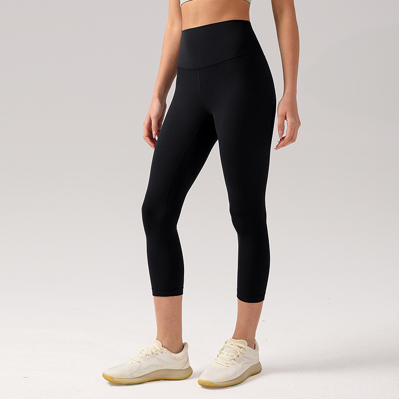 Pantalones elásticos de pelusa de lana de lu lu lu, cintura alta, caderas de luca, pantalones deportivos desnudos de 8 puntos, 21 "