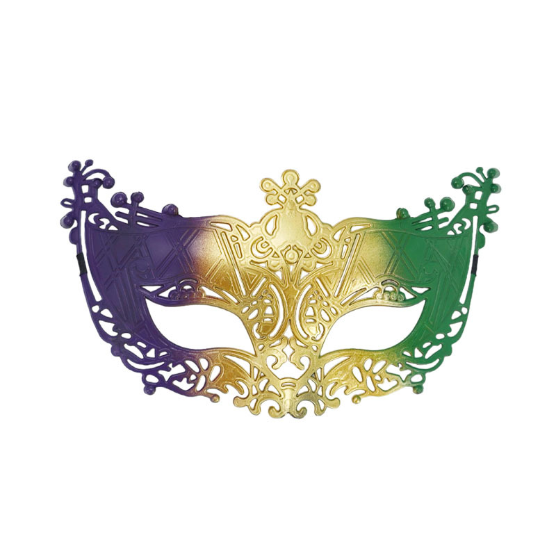 Carnaval ventas en caliente nuevo tricolor retro máscara de mitad de cara carnaval party disfraz prop máscara de escenario