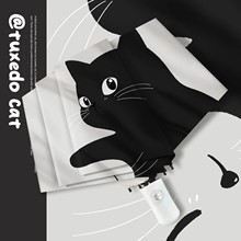 跨境猫咪雨伞晴雨两用防晒防紫外线轻巧便携折叠伞男女学生遮阳伞