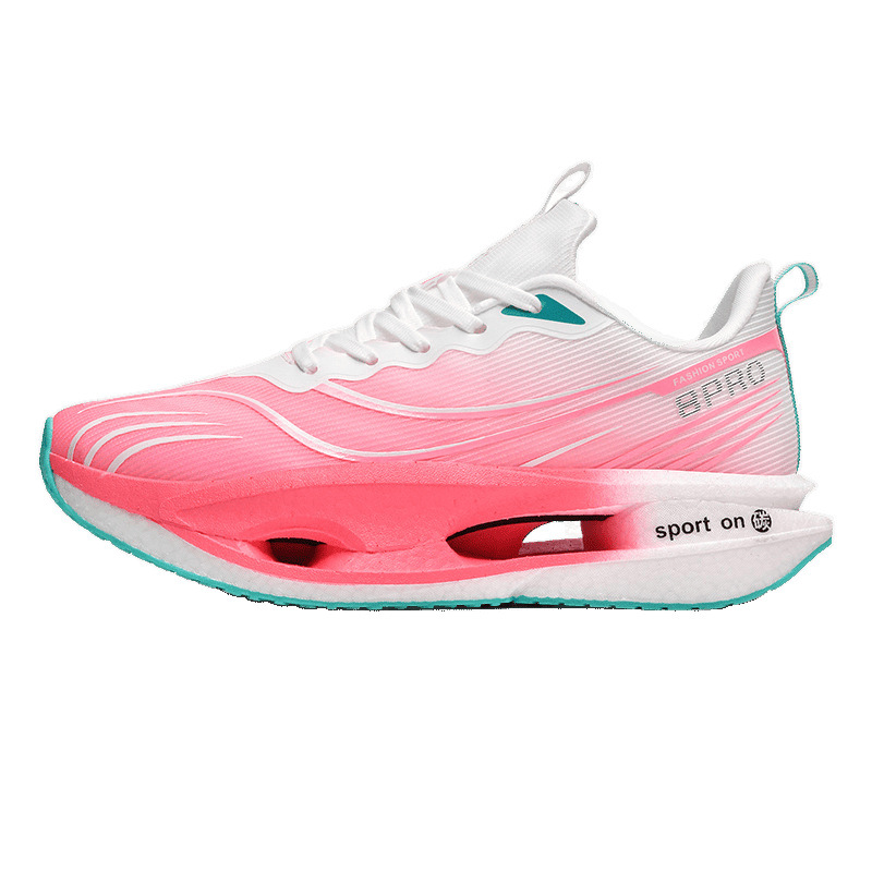 2025 nuevas zapatillas para correr de suela blanda transpirables y realmente explosivas para hombres y mujeres, todo fósforo, fricción, amortiguación de sonido, zapatillas antideslizantes