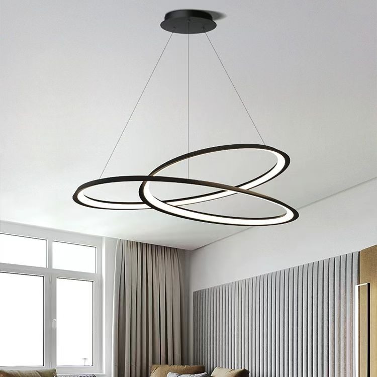 Lámparas nórdicas de alta calidad sala de estar sala de estar iluminación de círculo de personalidad creativa lámpara de restaurante led Zhongshan decoración de iluminación
