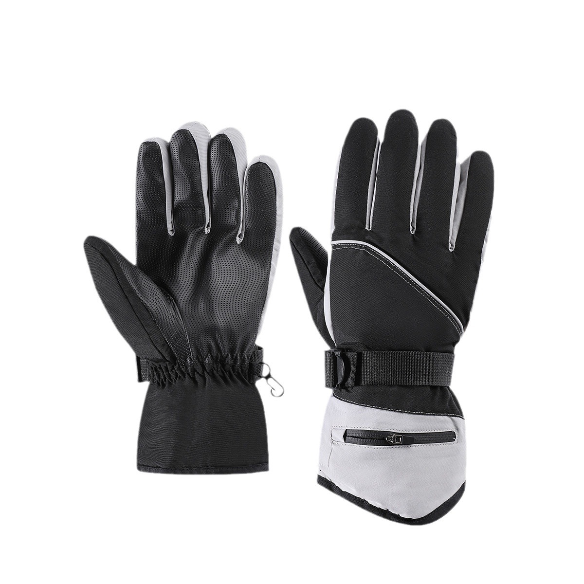 Nuevos guantes de esquí al aire libre para hombres con dedos para montar a prueba de salpicaduras y veludo más grueso guantes a prueba de viento más cómodos