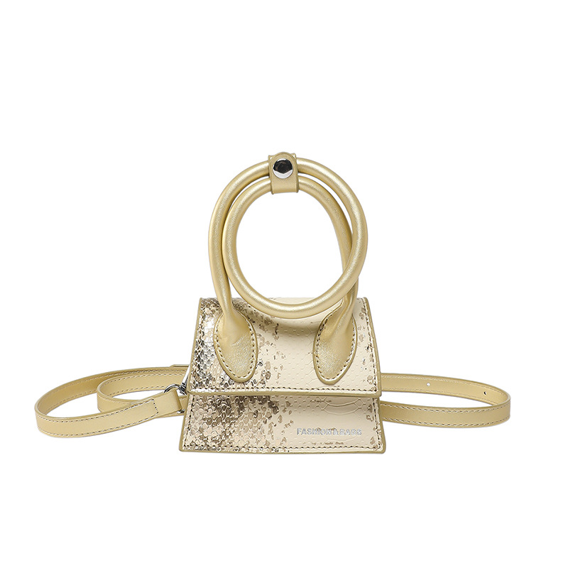 Bolso de moda transfronterizo 2025 primavera y verano nuevo bolso femenino personalizado bolso de hombro con estampado de piel de serpiente mini bolso de mensajero con letras
