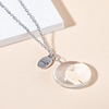Pendant handmade heart shaped, double-sided crystal necklace, with gem, simple and elegant design