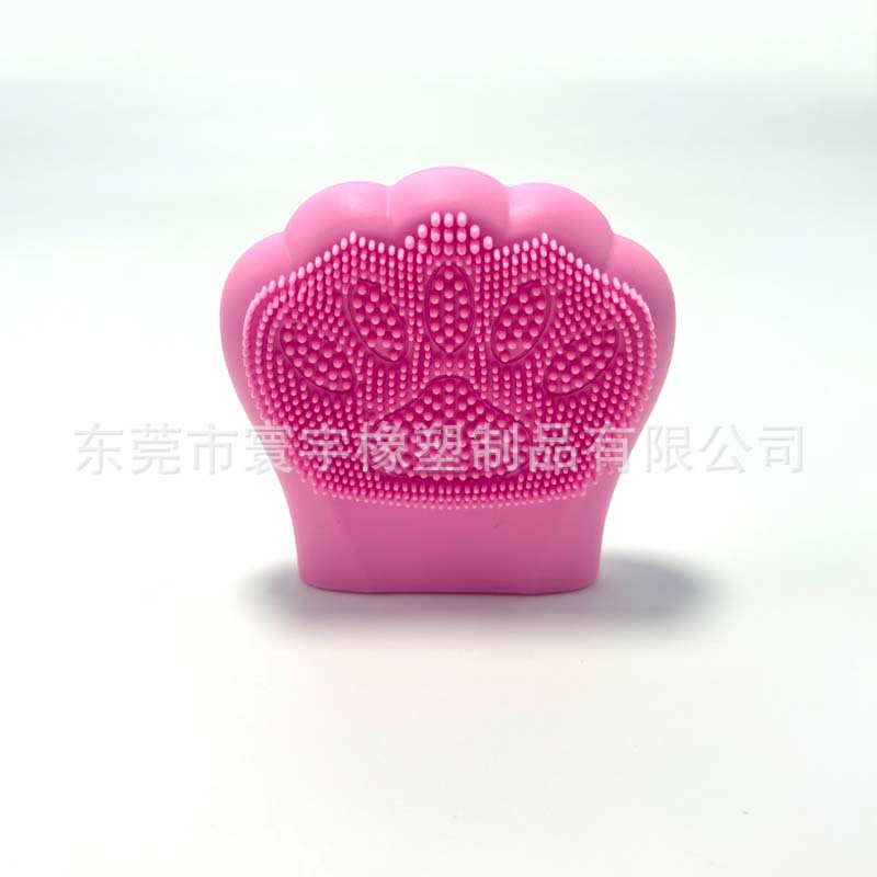 Cepillo de limpieza de garra de gato de silicona de color de venta caliente de Amazon Cepillo de silicona de limpieza suave manual